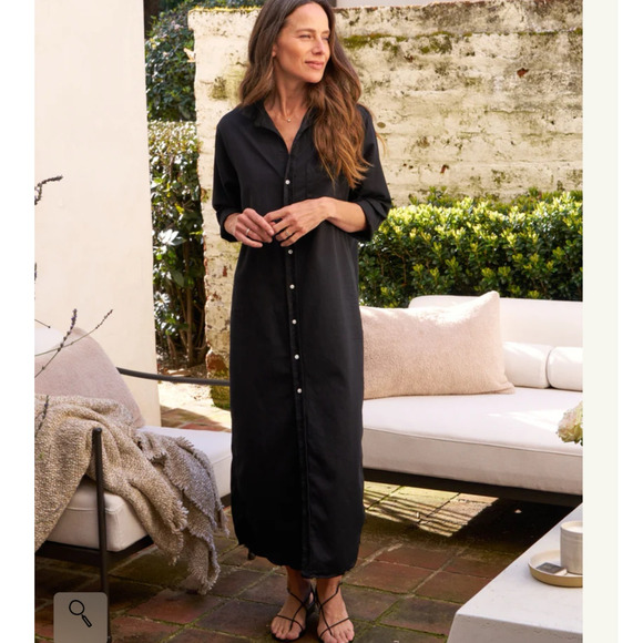 Frank & Eileen Dresses & Skirts - Frank & Eileen Famous Denim Rory Maxi Shirtdress Dress In Black Size Small